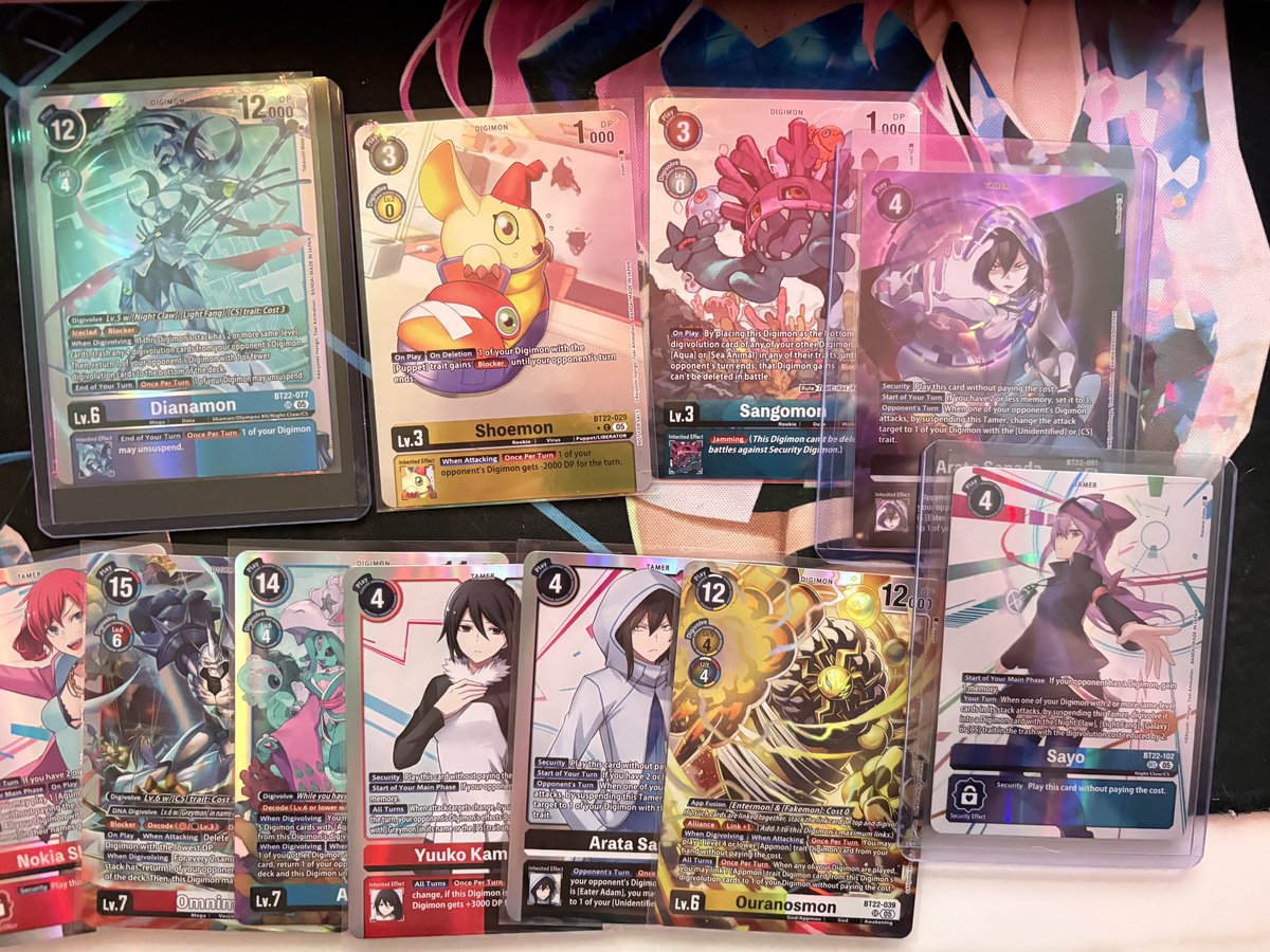 Alyssandriaaa's tweet photo. This is why Digimon is the best to get into rn. Plus the art is incredible, even for commons https://t.co/BzQ5Xh5Rgi