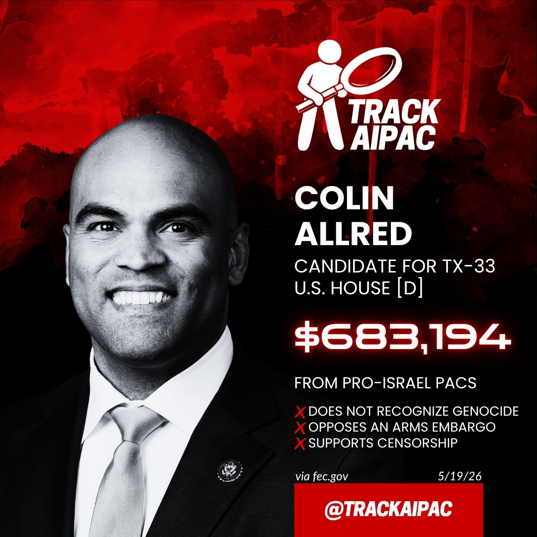 TrackAIPAC's tweet photo. AIPAC's Rep. Julie Johnson has been unseated by former Rep. Colin Allred in the #TX33 Democratic primary runoff election.
Allred is backed by JStreet this cycle. He was previously supported by an array of Israel lobby PACs, including AIPAC. https://t.co/uawKdlFwbt
