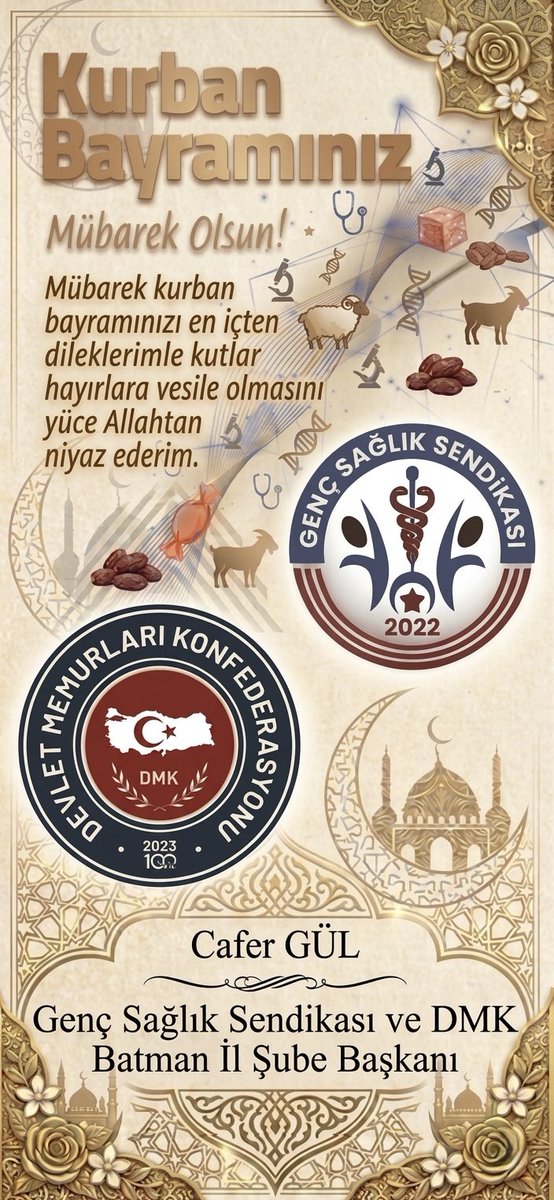 glcfr21's tweet photo. Kurban bayramınızı en içten dileklerimle kutlar hayırlara vesile olmasını yüce Allah’tan niyaz ederim. 
#hayırlıbayramlar @gencsagliksend https://t.co/7L19GLv6rJ