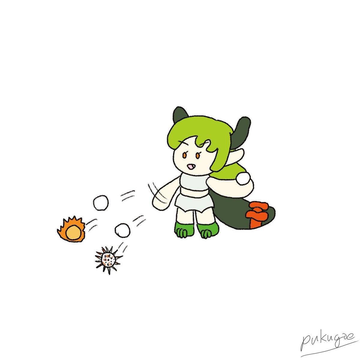 「本日の30分集中描き(-15分) ボールピットおもしろいね」|プクゴエのイラスト