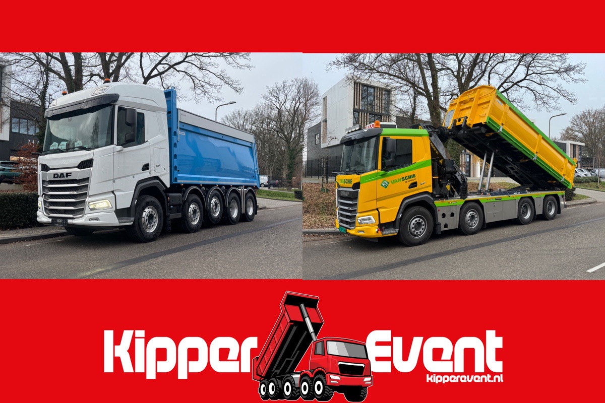 BouwmachineWeb's tweet photo. Kipper Event 2026: Gijsbertsen

Gijsbertsen toont tijdens het Kipper Event twee voertuigen die zij in hun werkplaats in Woudenberg compleet opgebouwd hebben.
https://t.co/xPeLgWZQbB https://t.co/lLGqXAzV6n