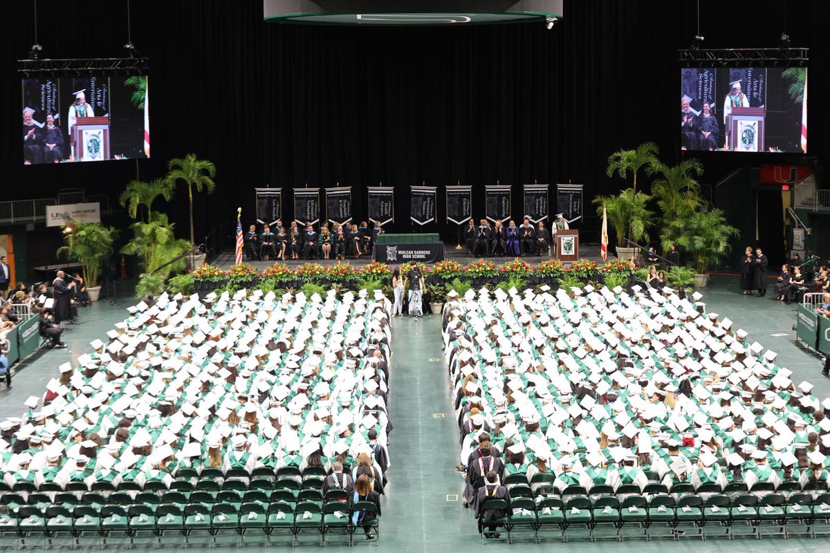 MDCPS's tweet photo. Congratulations to @hghs_gladiators’ #ClassOf2026! The energy at graduation was incredible from start to finish. A true celebration of hard work and achievement. What a memorable way to close out the night with an exceptional class ready to take on what’s next. #MDCPSGrad https://t.co/2wkrYRXBvt