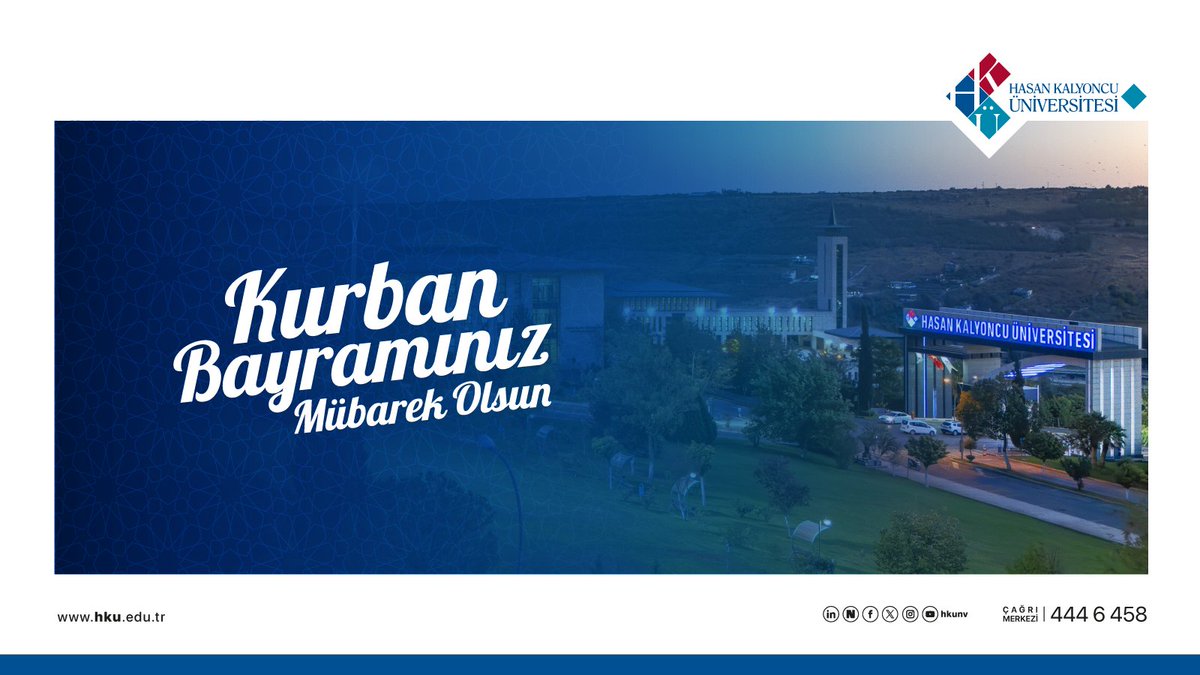 hkunv's tweet photo. Sevdiklerinizle birlikte, sağlık, huzur ve mutluluk dolu nice bayramlar geçirmeniz dileğiyle, Kurban Bayramınız mübarek olsun. 🐑🌙✨

#hkunv #KurbanBayramınızMübarekOlsun #KurbanBayramı https://t.co/9YMe6QEUuw