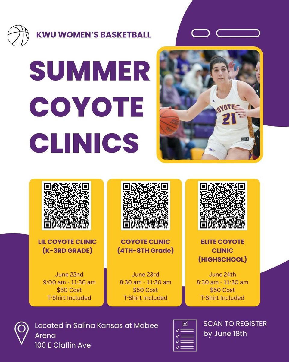 KwuWbb's tweet photo. @CoachRubyD @D2Epxosure 2027 &amp; 2028 prospects: 
We’re looking for tough, competitive, coachable players with a high motor who want to compete at the next level. Scan the QR code and come work with our staff and players to see if KWU WBB is the place to be!!! https://t.co/DAEnaGD4mw
