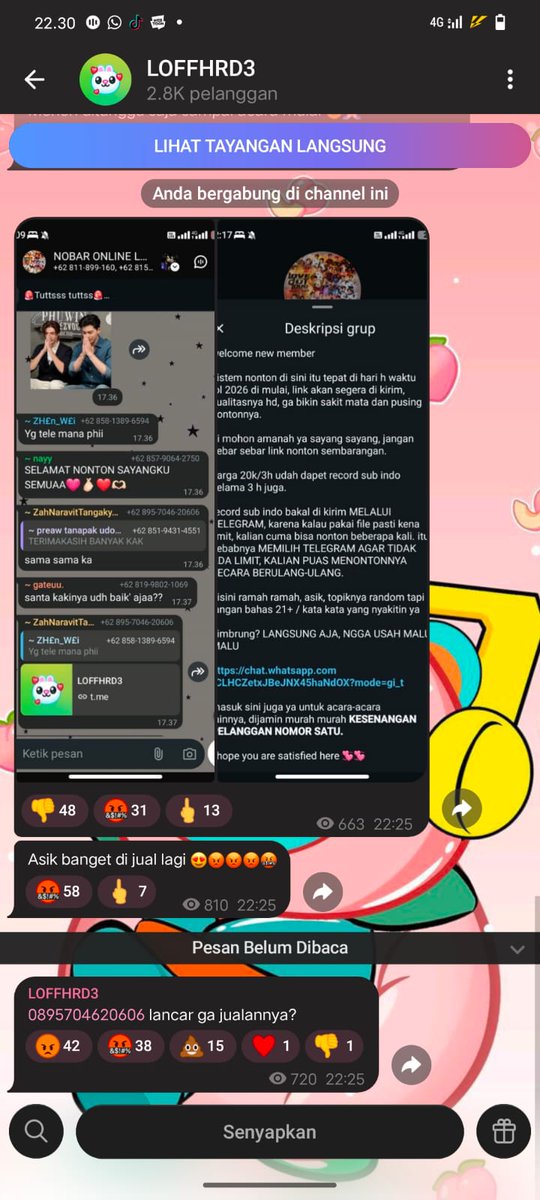 nobarcsbl's tweet photo. @znmyspp btw spill dong admin tele ini, penasaranku, modelan nama grupnya mirip yg nyuri live akuuu https://t.co/fVutCw6iEO