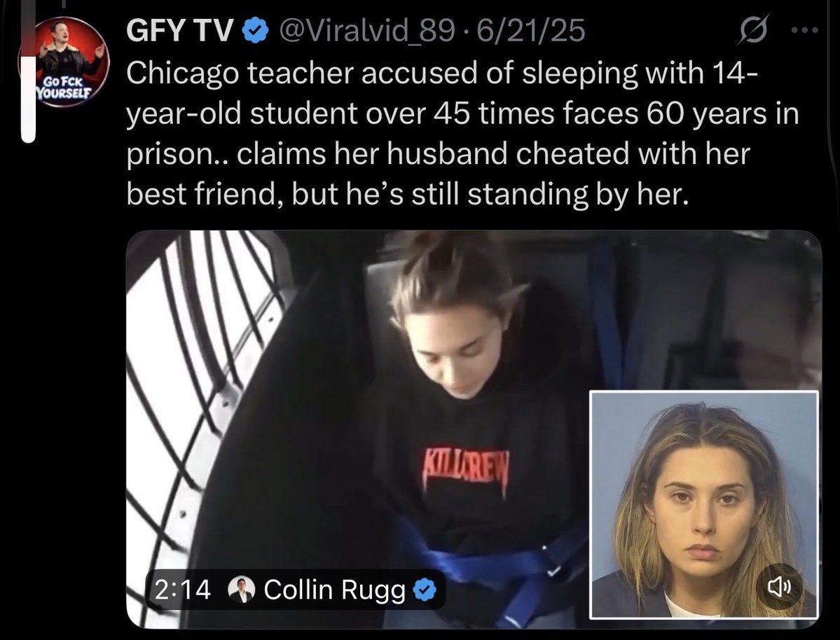 iamSamrina's tweet photo. There’s a new epidemic of white female teachers raping their underage students. Wtf is going on? https://t.co/pneduxx53i