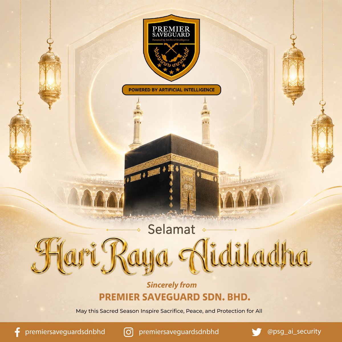 psg_ai_security's tweet photo. Dengan Ingatan Tulus Ikhlas, kami dari warga kerja Premier Saveguard Sdn.Bhd. mengucapkan Selamat Hari Raya Aidiladha.
#selamathariraya2026
#selamatharirayaaidiladha 
#premiersaveguardsdnbhd
#riskmanagement
#securitypersonnel 
#securitytechnology
#screeningservices https://t.co/z6qduX9Buq