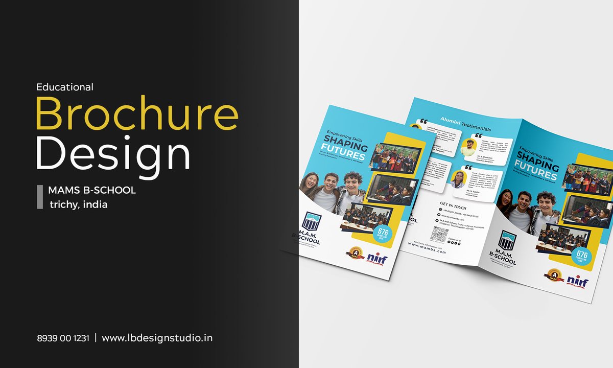 lbdesignstudio7's tweet photo. Looking for premium Brochure Design in Trichy for your business?
We create modern, creative, and high-converting brochures that help brands stand out and attract more customers.
#BrochureDesignTrichy #GraphicDesignTrichy #CompanyProfileDesign #FlyerDesign #BrandingDesign https://t.co/9jMii26iRq