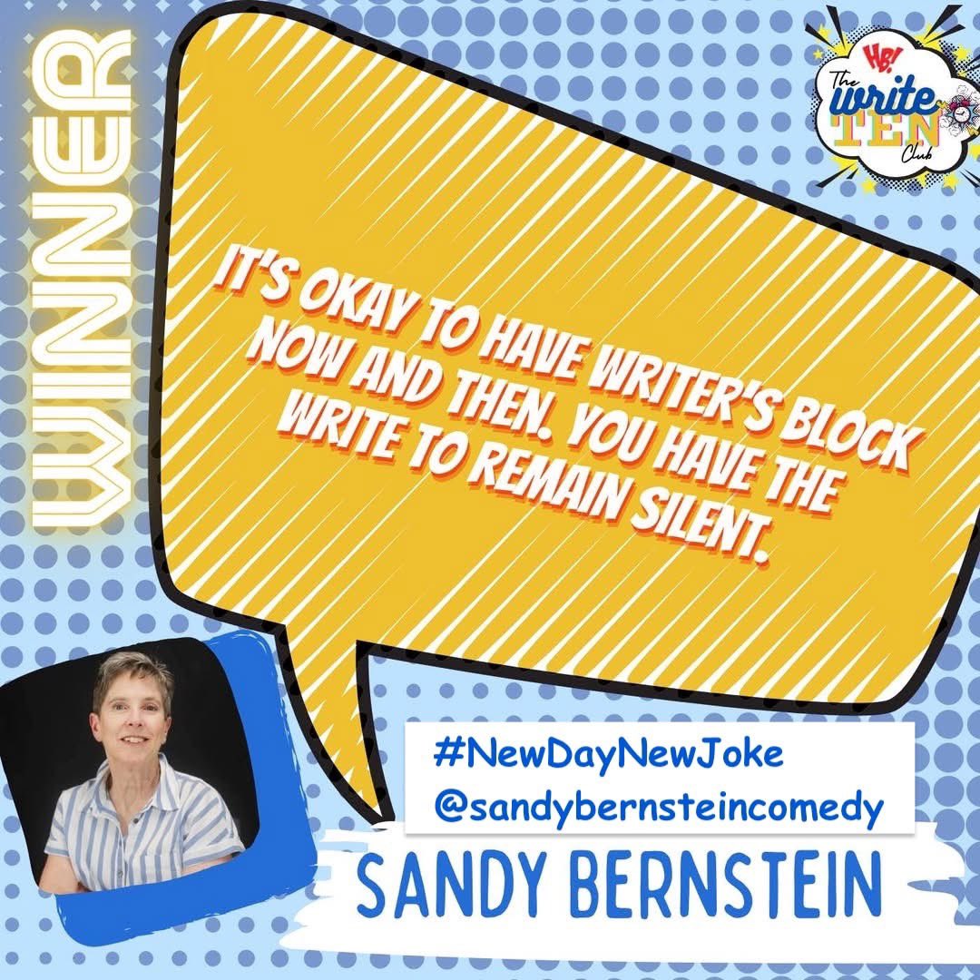 sandybcomedy's tweet photo. #newdaynewjoke #jokeoftheday #jotd #funnymemes #Write10Club #hotbreath #hotbreathpro #yourfavoritecoolaunt #jokes #comedy #standupcomedy #writerforhire #freelancewriter #comedyink #screenwritersguild #comedywriter #wordplay #hotbreathpod #onlygrans https://t.co/ln2jJ4lpz4