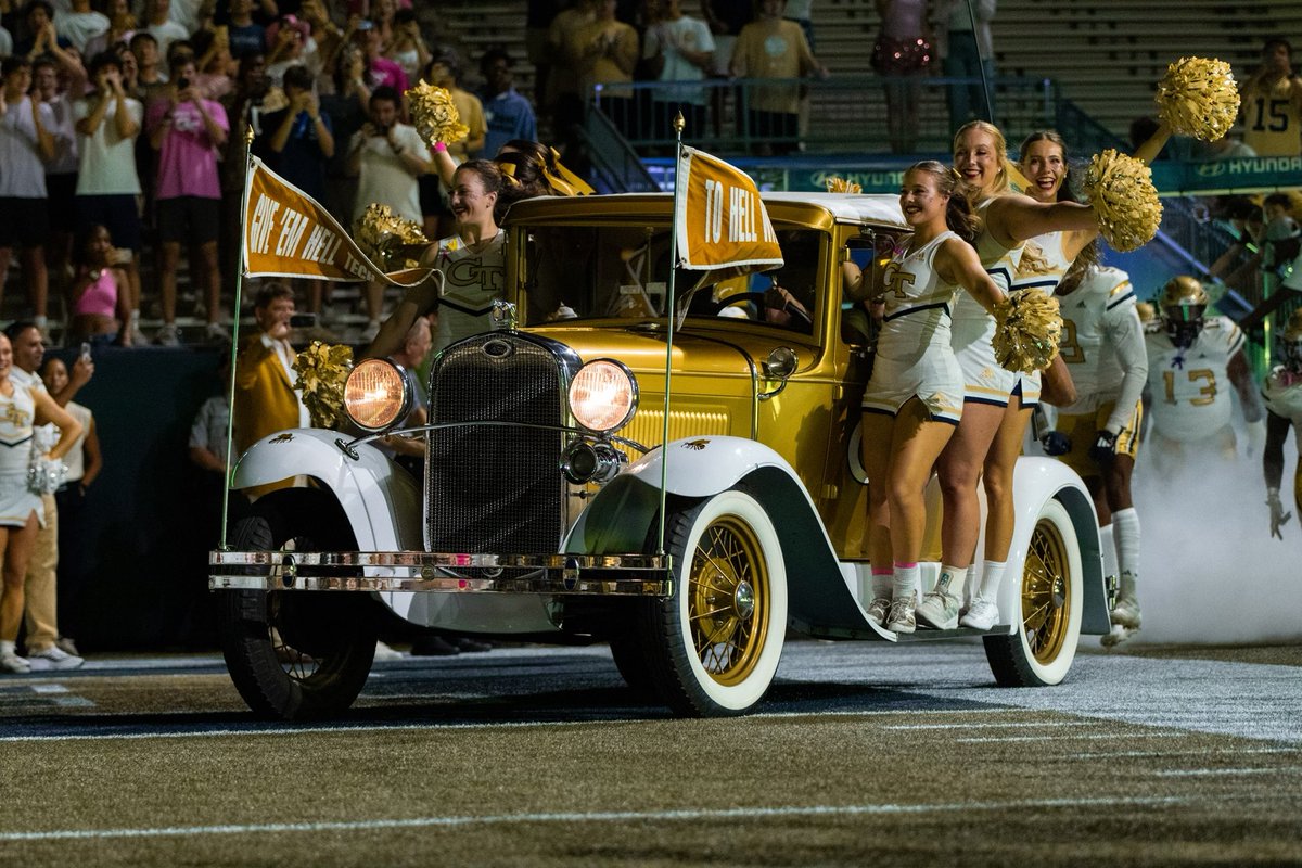 RamblinReckClub's tweet photo. 65 years ago today, a legend rolled onto campus…

On May 26, 1961, Mr. Ted Johnson sold a 1930 Ford Model A Sport Coupe to become Georgia Tech’s mascot, the Ramblin’ Reck!

For 65 years, the Reck has carried Yellow Jackets through iconic moments filled with spirit &amp; history 🛞💛 https://t.co/ctnwLjMfj4