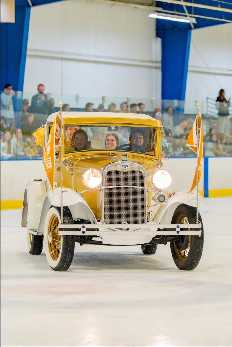 RamblinReckClub's tweet photo. 65 years ago today, a legend rolled onto campus…

On May 26, 1961, Mr. Ted Johnson sold a 1930 Ford Model A Sport Coupe to become Georgia Tech’s mascot, the Ramblin’ Reck!

For 65 years, the Reck has carried Yellow Jackets through iconic moments filled with spirit &amp; history 🛞💛 https://t.co/ctnwLjMfj4
