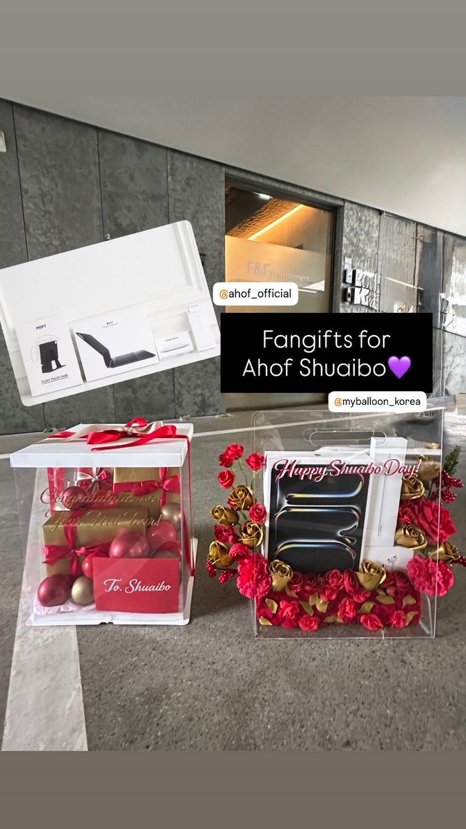 myballoon_korea's tweet photo. We successfully delivered the fan gifts prepared by Shuaibo’s fans.
Your love and support surely made his day even more special.
If you would like to send another meaningful gift for the next event, contact us!
#ZHANGSHUAIBO #SHUAIBO #장슈아이보 #AHOF #아홉 #张帅博 #シュアイボ https://t.co/soVUcRhLA1