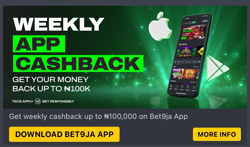 blunttips's tweet photo. Properly picked games on  @Bet9jaOfficial 🍀💸🍾

Football 🔰

47 odds 5G6F5SX
13 odds 5G6FFGR 

Don't sleep miss out 🫵

Green luck champs 👊🟩

#Bet9jaCode
#Bet9jaCode 

#90N #boom #fume #39billion #sportybet https://t.co/dGrNhI95K8
