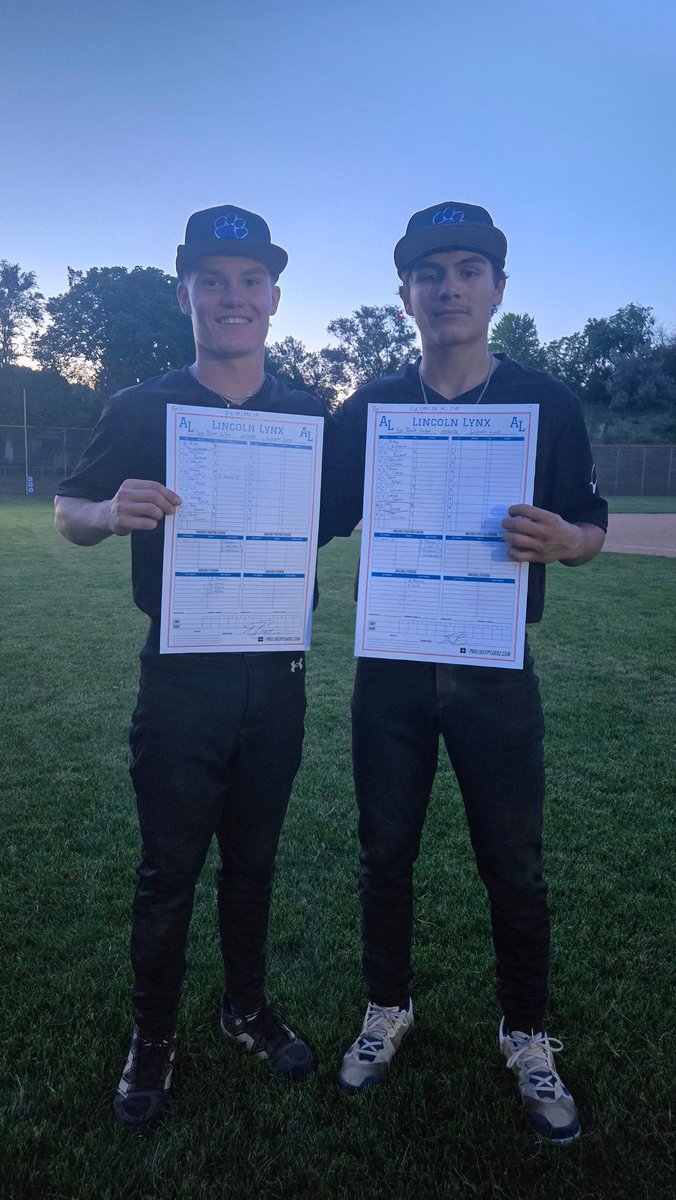 baseball_lynx's tweet photo. Lynx Take Two! 🧹🧹
Players of the Game
Gm.1 @Riley_Lincoln27 3-4, 2B, RBI, 2R
Gm.2 Ray Doner 2-3, 2B, 2RBI, 1R, 3SB 

#Together https://t.co/VBtD3h4eT5