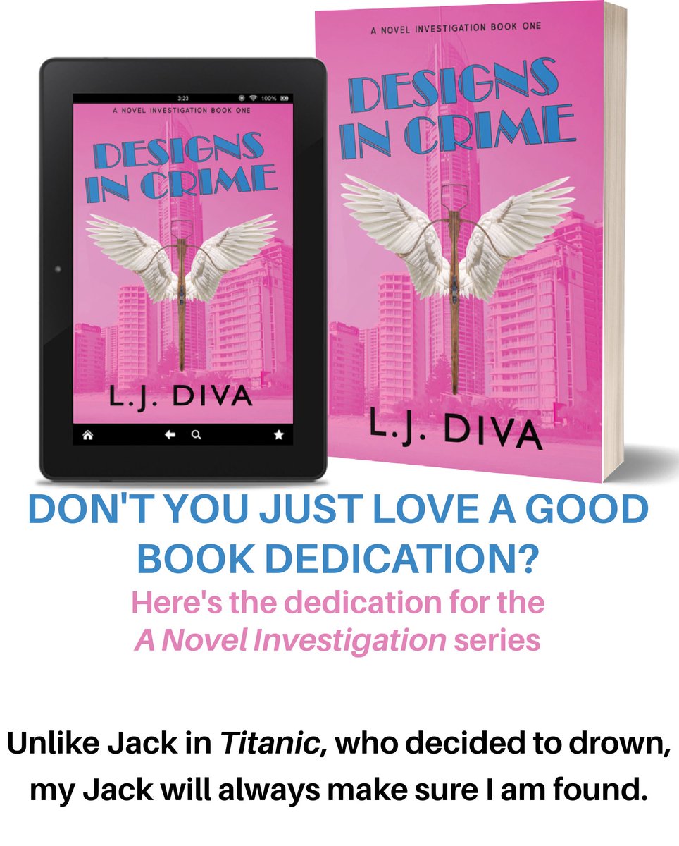 TiaraKingHQ's tweet photo. NEW RELEASE: Don’t you just love a good Book Dedication? Designs in Crime, the first book in the A Novel Investigation series, is out now at all good online bookstores.
.
#murdermystery #book #newrelease #bookdedication #cozycrimemystery https://t.co/IOOfd6CM30
