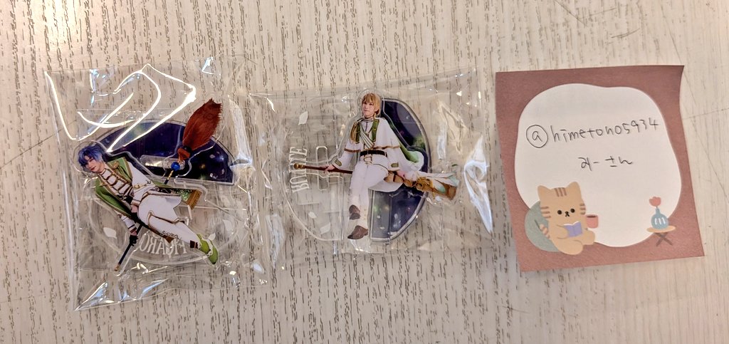 himetono5934's tweet photo. ☆交換☆まほステ　舞台魔法使いの約束　アクスタ　トレカ

[譲]ホワイト　オーエン　ヒースクリフ　ラスティカ　フィガロ　ルチル

[求]トレカ:ブラッドリー　シノ　シャイロック　カイン(各1)
アクスタ:ファウスト　ネロ　オーエン

郵送又は5/29現地にて手渡し可能
検索からでも宜しくお願いします https://t.co/E8c4t7pwOD