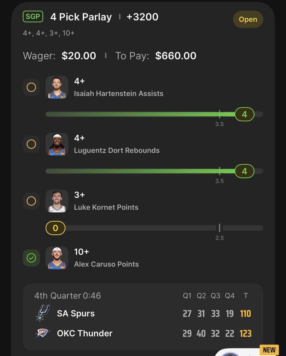 NeonNull10's tweet photo. Needed 3 points from a 7-footer and got absolutely nothing 💔

#nba #parlay #okc #spurs #wemby #fox #kornett #betting #bets #mlb https://t.co/P4m6elrWe7