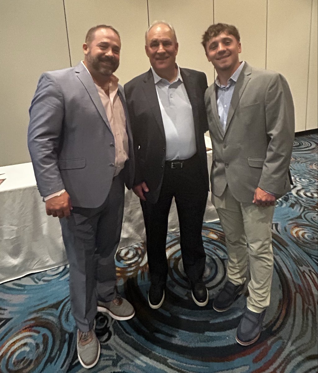 PAcoachP's tweet photo. Great Night in NEPA celebrating the 75th Anniversary of Unico! Awesome to have many of the greats back for this occasion including former NFL stars returning home. Welcome back Rocket &amp; Quadry Ismail, Greg Skrepnak, Bo Orlando, and Philadelphia Eagles Def Coordinator Vic Fangio! https://t.co/wH3odmQPLi