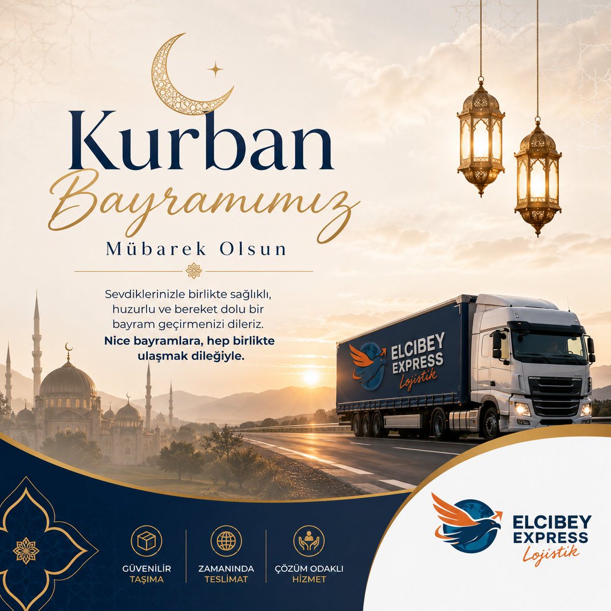 ElcibeyExpressL's tweet photo. Elçibey Express Lojistik hayırlı bayramlar diler. 

#KurbanBayramı #Lojistik #ElçibeyExpressLojistik #Nakliye #Sehirlerarası https://t.co/iWuw9X7Syq