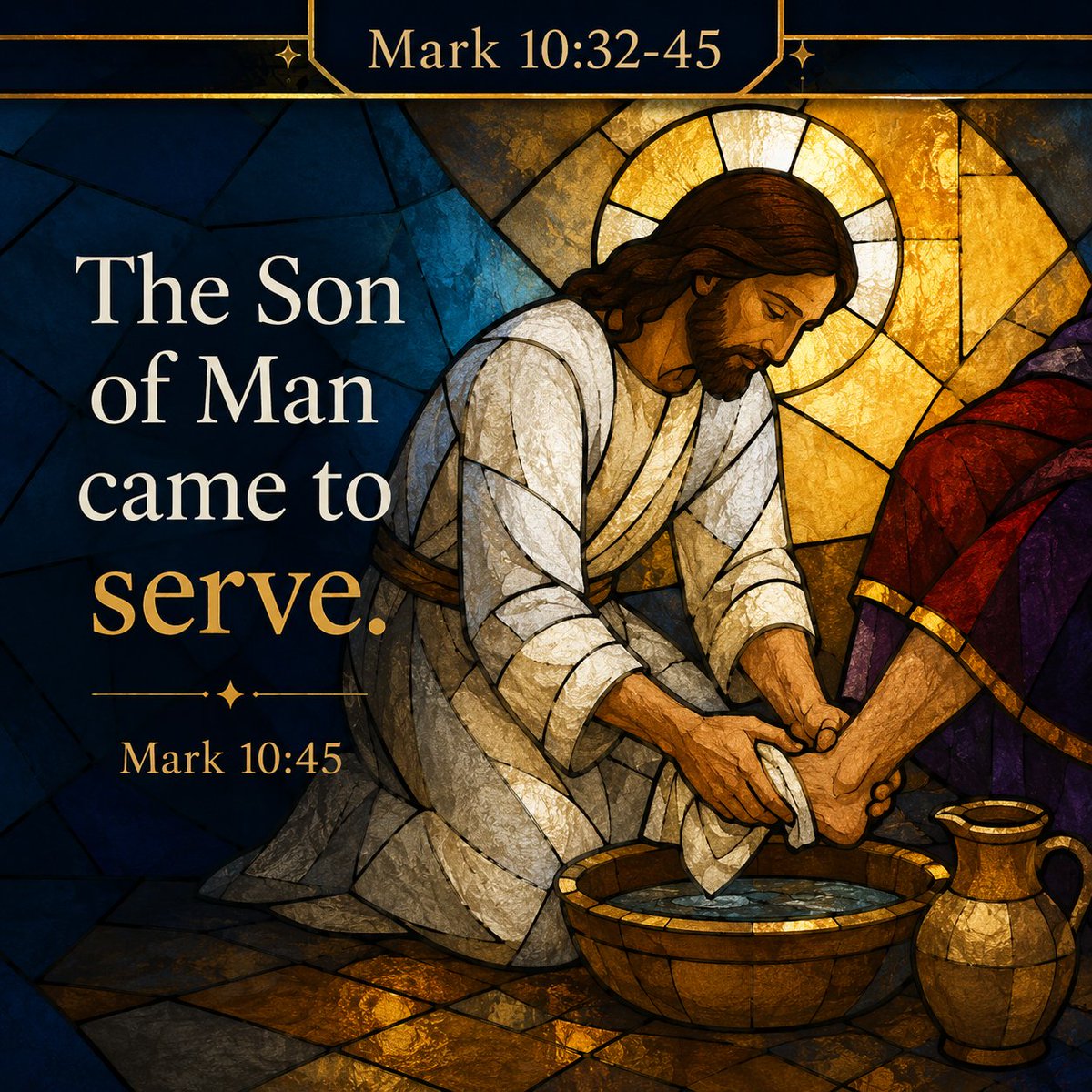 JessBarbeiro's tweet photo. Jesus is already walking ahead on the road to Jerusalem, fully aware of everything waiting: betrayal, mockery, the Cross. ✝️

The disciples are amazed. Those following? Straight-up afraid.

James and John don’t want distance from Jesus, they want front-row seats to His glory.

Jesus doesn’t shame them. He corrects them with one piercing question:

“Can you drink the cup that I drink?”

Then He flips the script on leadership forever:

“Whoever wants to be great among you must be your servant… and whoever wants to be first must be slave of all.”

Because the Son of Man didn’t come to be served,  He came to serve and give His life as ransom for many.

This Gospel still wrecks every worldly definition of power. 

The Cross always comes first.

Today’s Gospel: Mark 10:32-45 NABRE

#catholic #catholicx #catholictwitter #gospel