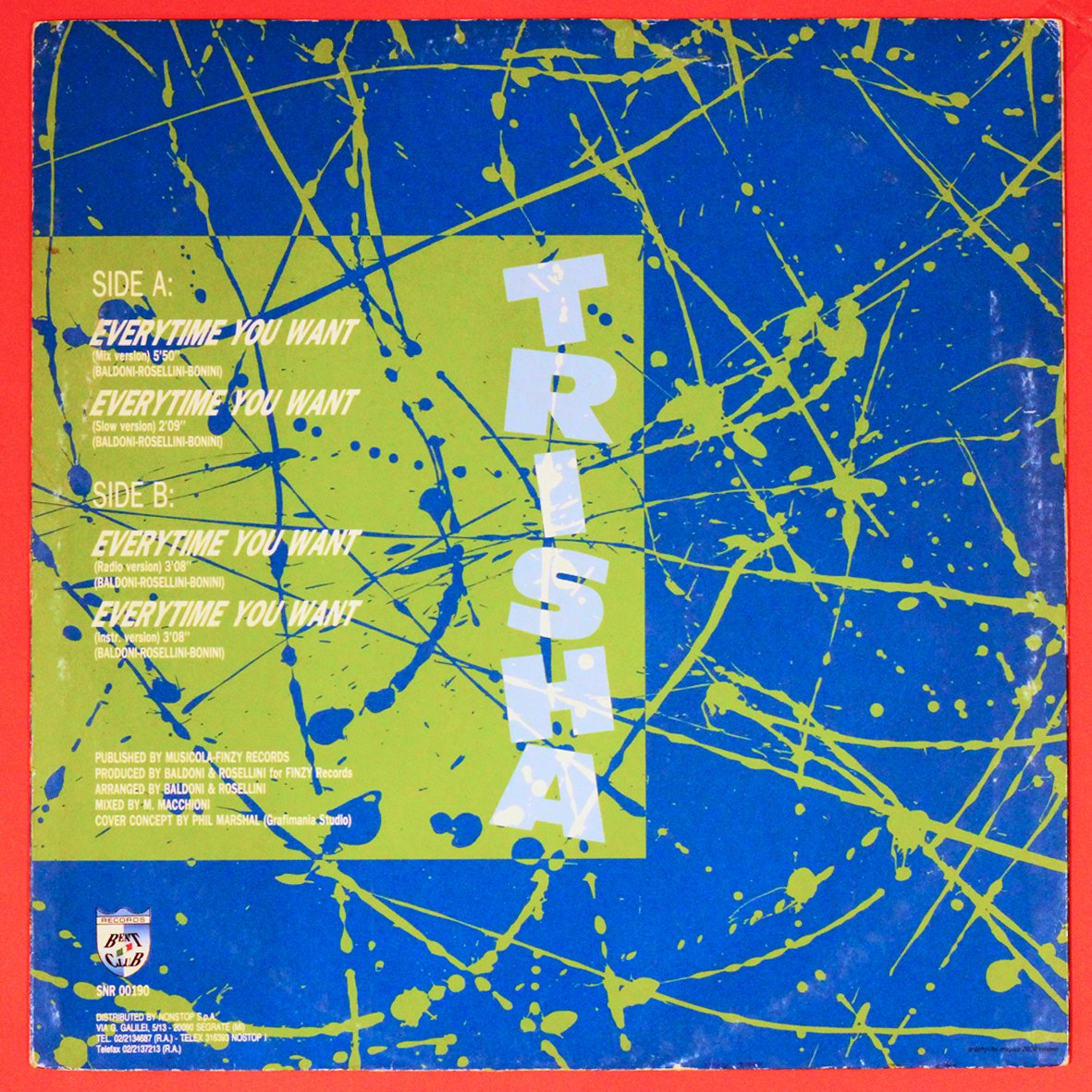 Devine_Records_'s tweet photo. ◆アナログレコードで聴く今日の１曲◆Trisha（トリーシャ）「Everytime You Want」Stil Novo Records SNR 00190　《1990年》　Italyオリジナル盤　12'' 45 RPM　マハラジャ、Euro-Disco、Hi NRG、ユーロビート、ハイエナジー、Eurobeat https://t.co/Qqxs4VEXar