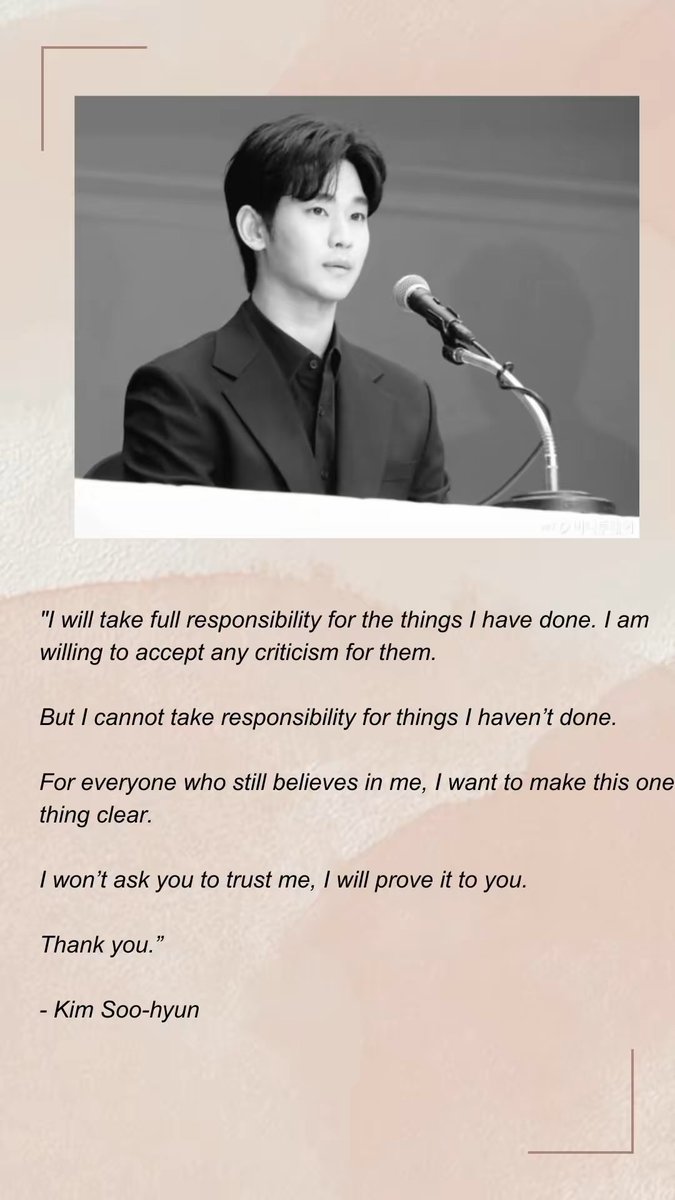 I_lov_Rain's tweet photo. @BBCWorld @LandoKenny71775 Justice delayed is not justice denied. 

Kim Soohyun refused to apologize for something he didn’t do and went to court to seek the truth like he promised! https://t.co/p4N6s66WsE