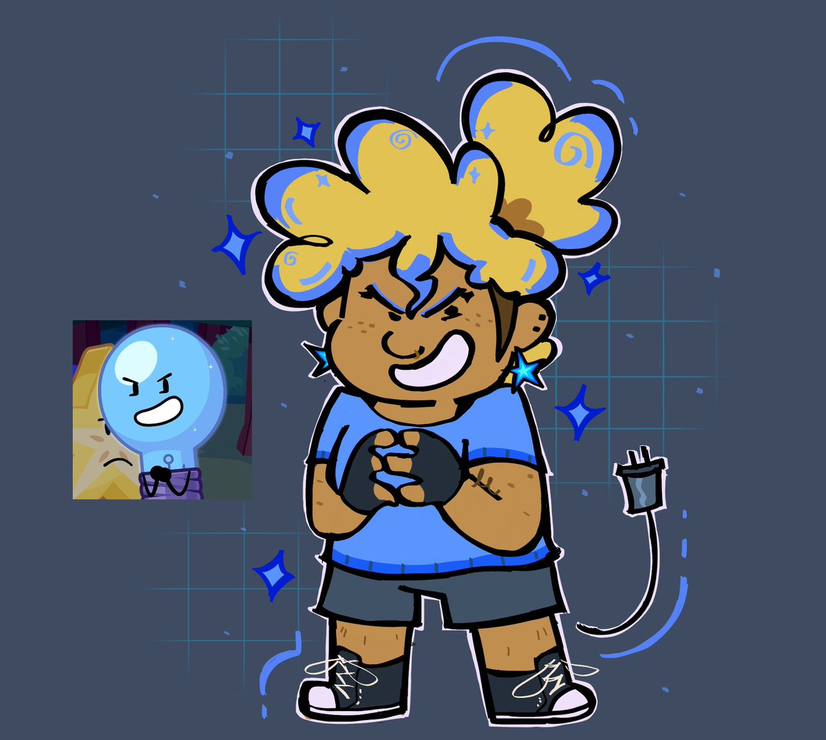 genowhirls's tweet photo. bluebulb gijinka 💙 #inanimateinsanity https://t.co/A1wVqSlc0B