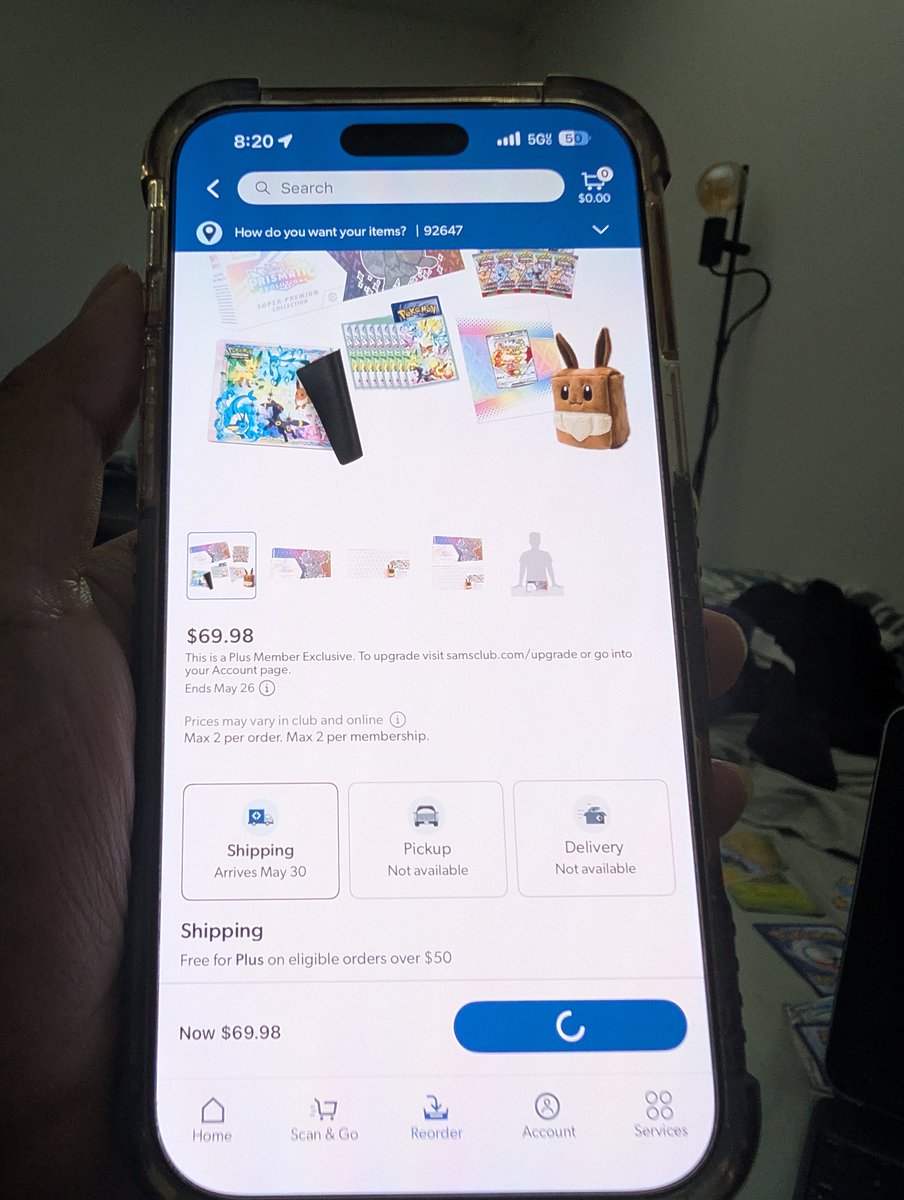 Phil101096's tweet photo. @PokemonDealsTCG Keep seeing people they go back to the previous page but idk what to do it's been spinning after I added to the cart for 21 mins now https://t.co/5e1H3HF9Lj