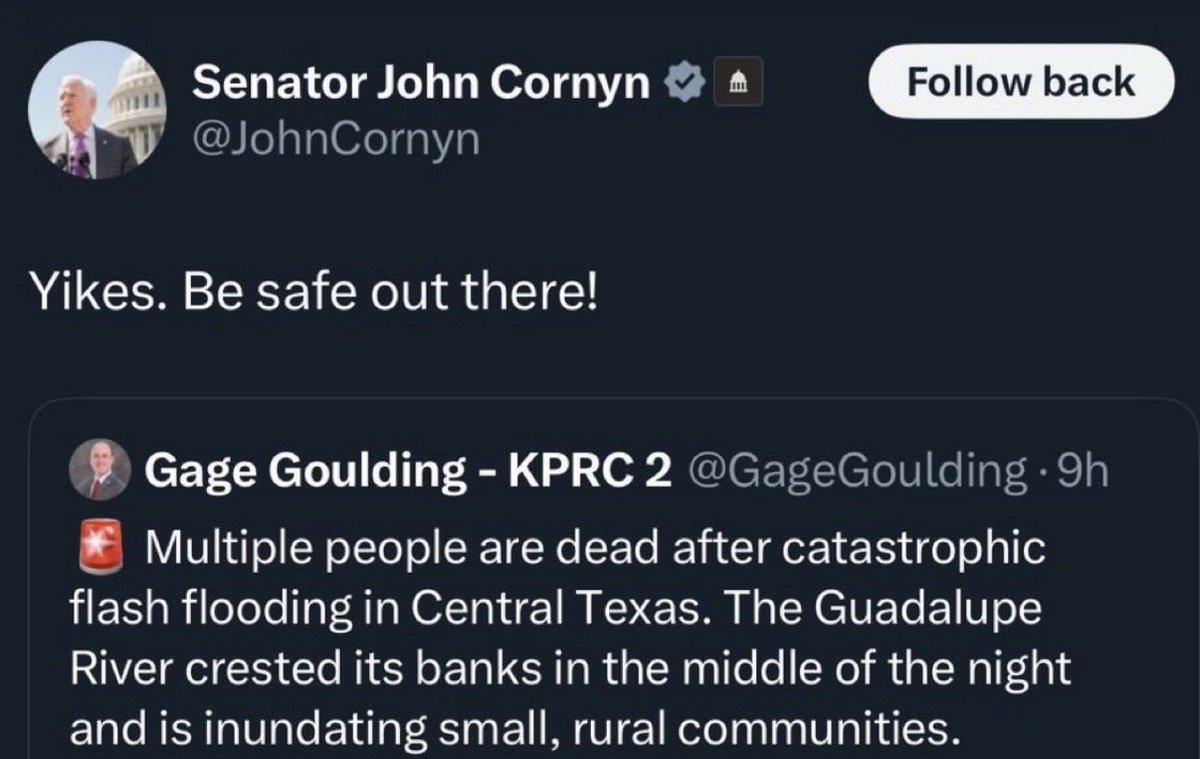 BearInATX's tweet photo. @JohnCornyn You lost when you showed so very little empathy for your constituents. #RINO https://t.co/0K4nrdeNJz