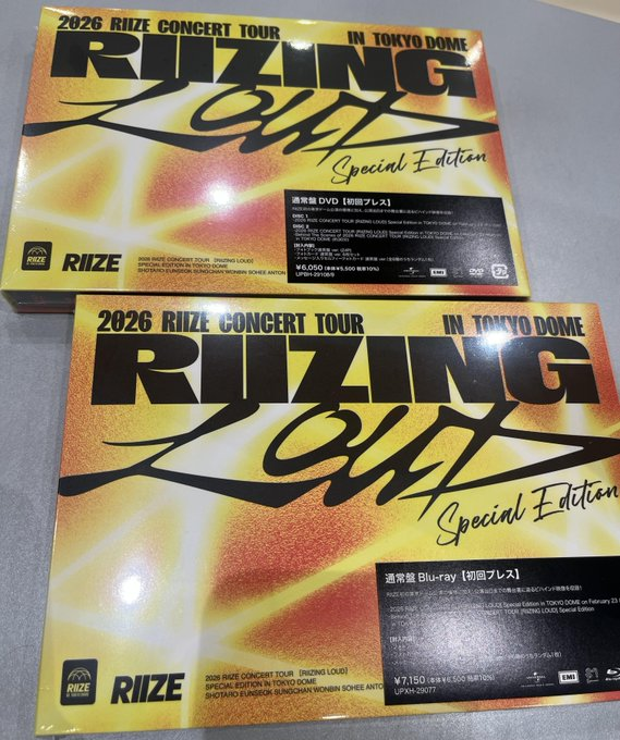RIIZE】 \本日発売// 📀Blu-ray\u0026DVD 『2026 RIIZE CONCERT TOUR