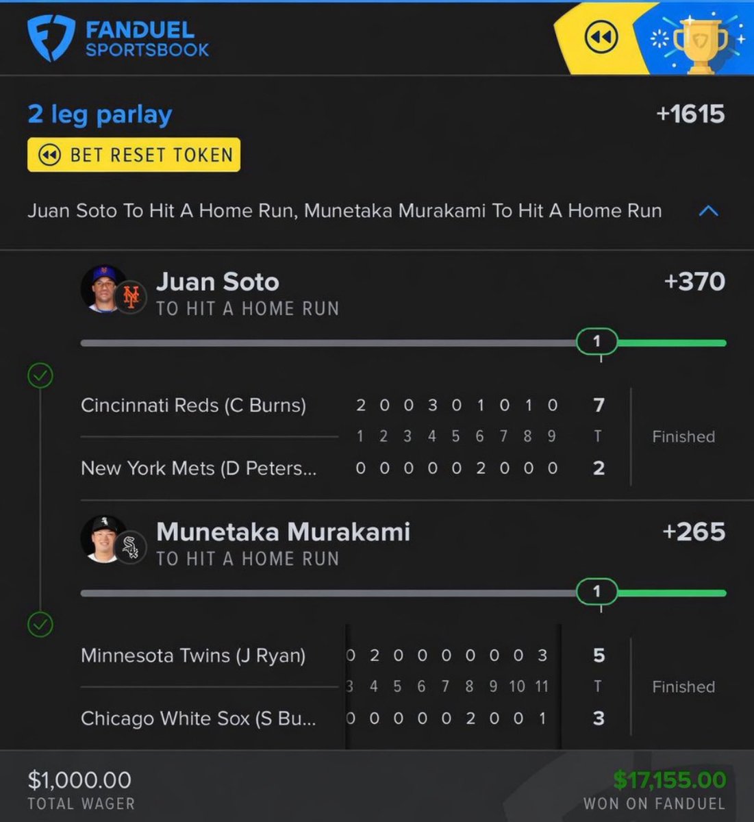 Mrs_Joyce0's tweet photo. 2-leg parlay CASHED 🔥

Let’s gooo 💰 https://t.co/VtU0p2tZNi