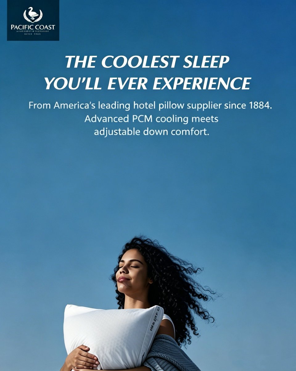 PacCoastFeather's tweet photo. Say hello to the new summer drop from Pacific Coast —the Cooling Pillow made for hot nights. With PCM cooling technology, it helps keep you cool all night long, while the adjustable design lets you set the perfect height for your sleep style. https://t.co/cDi7SFvnpm