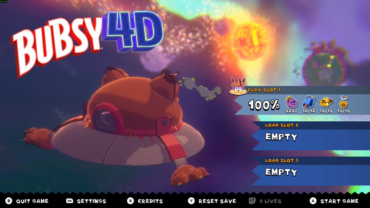 novasoupONLINE's tweet photo. just 100%ed Bubsy 4D and now all i have left is to beat it in Nine Lives mode. it was a Very Enjoyable Charming Little Romp of a Platformer and i would Recommend it to Anyone👆 my only Criticism is that i wish there was More lol https://t.co/xFl47XjU51