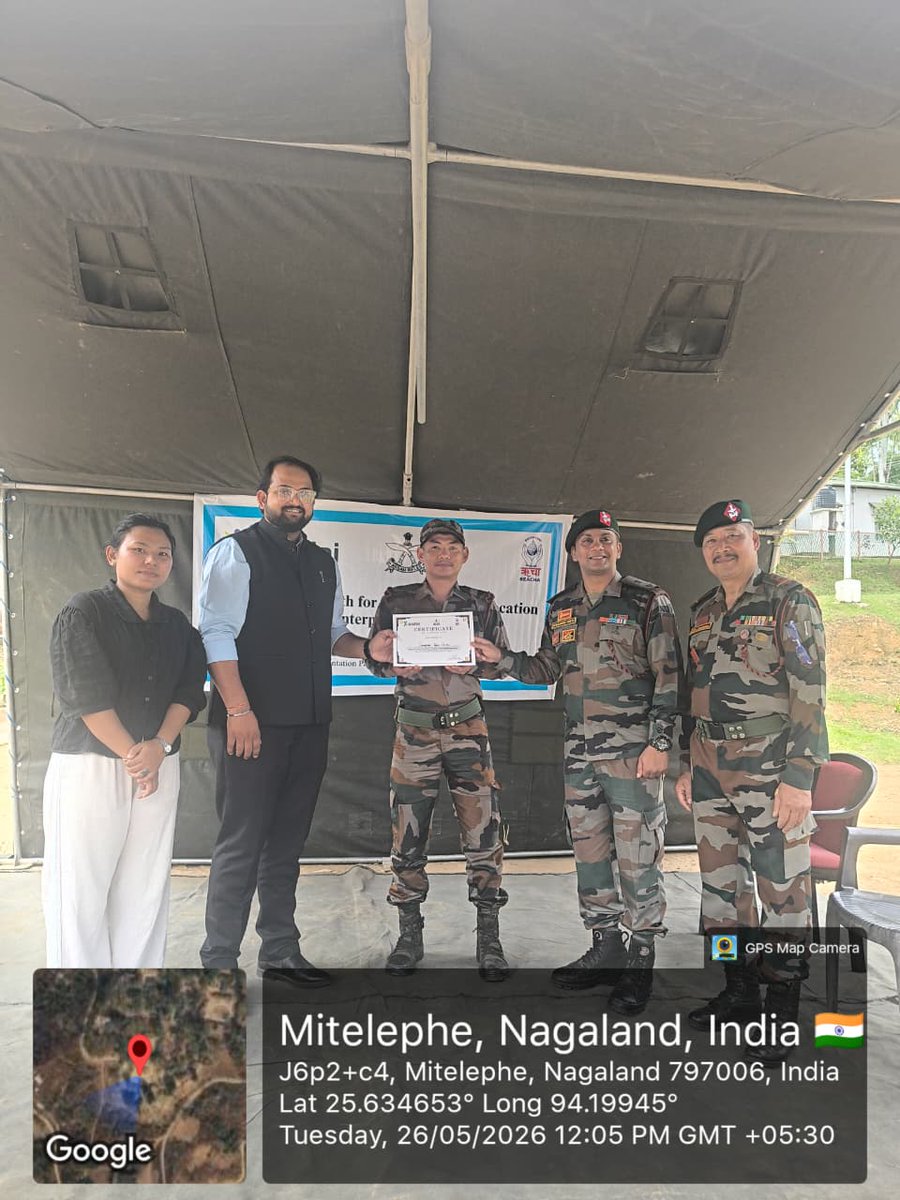_REACHA's tweet photo. SIDBI supported Enterprise Development Project in collaboration with Assam Rifles in Nagaland. 

26th June 2026 marked the certification ceremony for our trainees who have successfully completed Bamboo Enterprise Related Training.

#sidbi #official https://t.co/qW7W6syITI