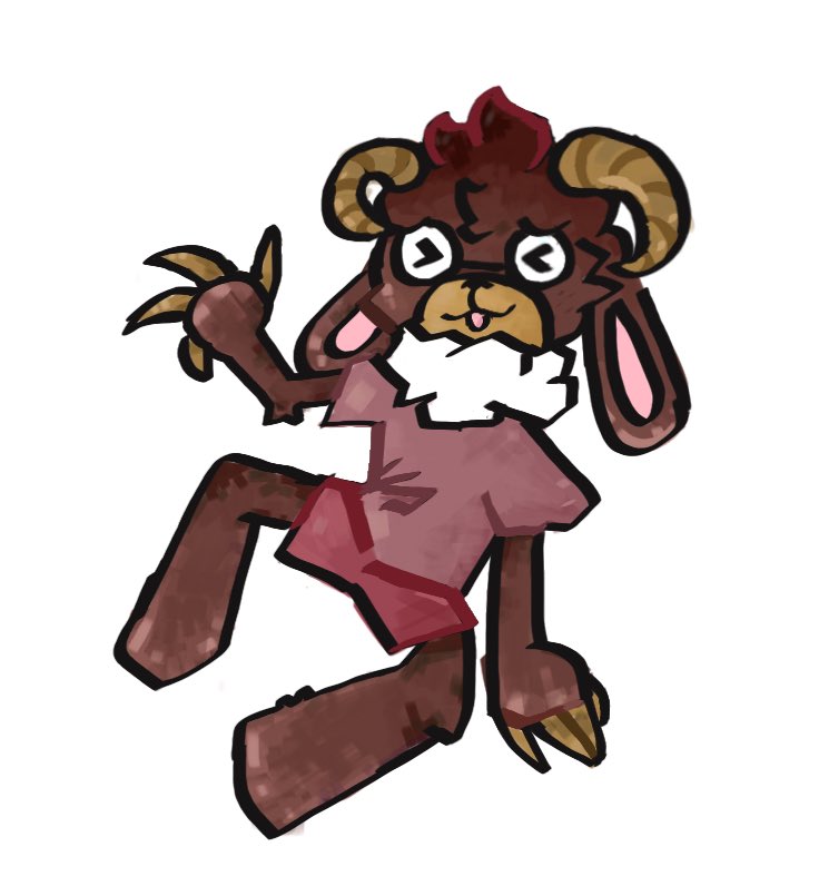 _Sl33pySeb_'s tweet photo. I don’t have a full direct reference sheet but meet my new male fursona
INFO:
Species: ram/rabbit
Gender: male(he/him)
Based off of: my online and irl personality
Information: he is kind and cares for everyone, shy , clingy, but not afraid to stand up to others,brutally honest https://t.co/ijtvzfu9af