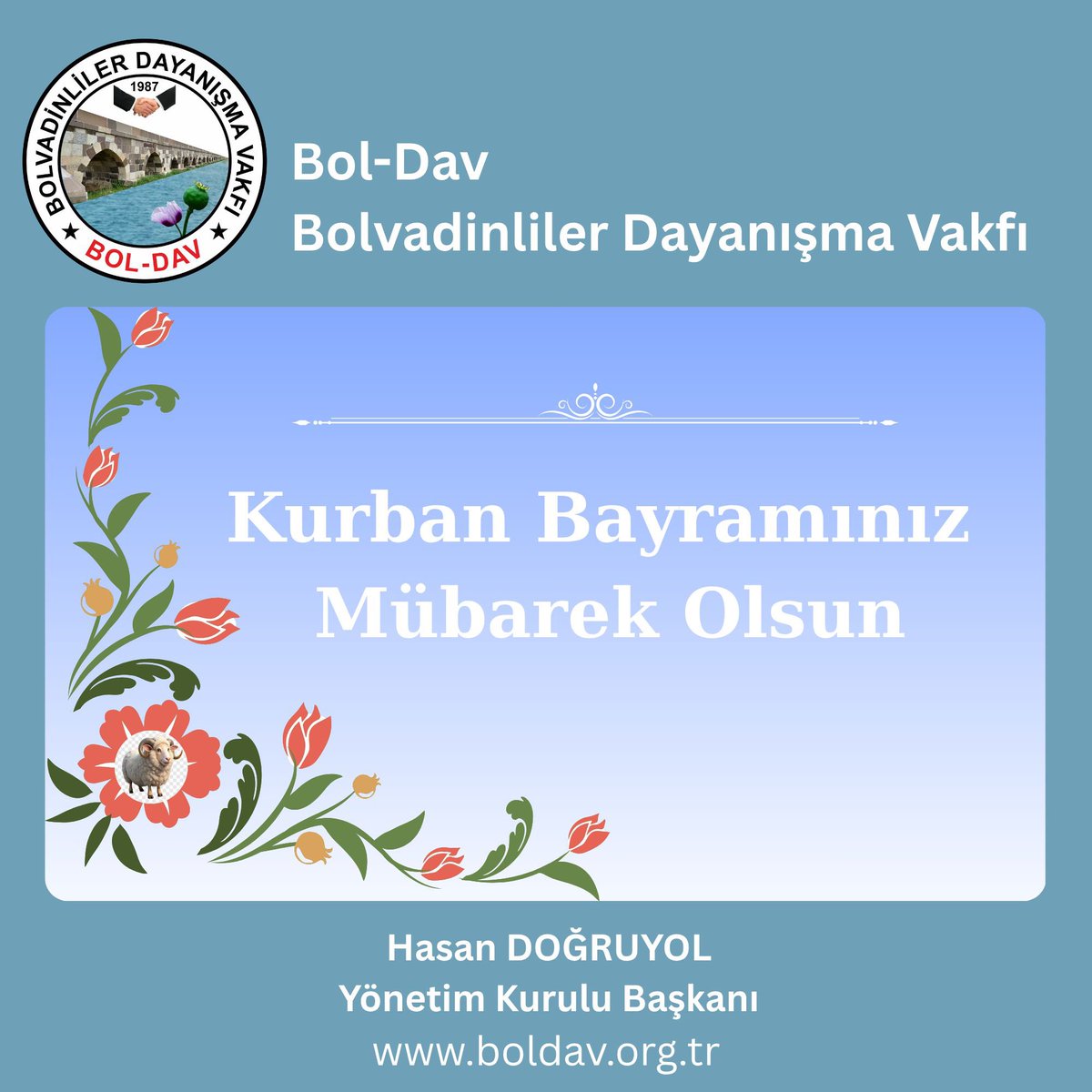boldavankara's tweet photo. #Kurban #Bayramı’nın size, ailenize, necip milletimize, ülkemize ve islam alemine sağlık, huzur ve esenlik getirmesini diler; birlik ve beraberlik içinde geçecek mutlu bir bayram temenni ederiz. #Kurban #Bayramınız #mübarek #olsun.
#boldav #Bolvadin #Afyonkarahisar #Ankara https://t.co/d1IzhLhVkB