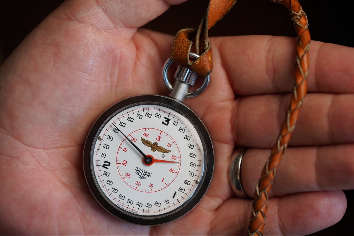 ericwind's tweet photo. A relevant vintage Heuer stopwatch ⏱️ given the Indy 500 that just happened on Sunday!  I was rooting for my friend and past winner Scott Dixon 🏎️ https://t.co/jNaZvpN40C