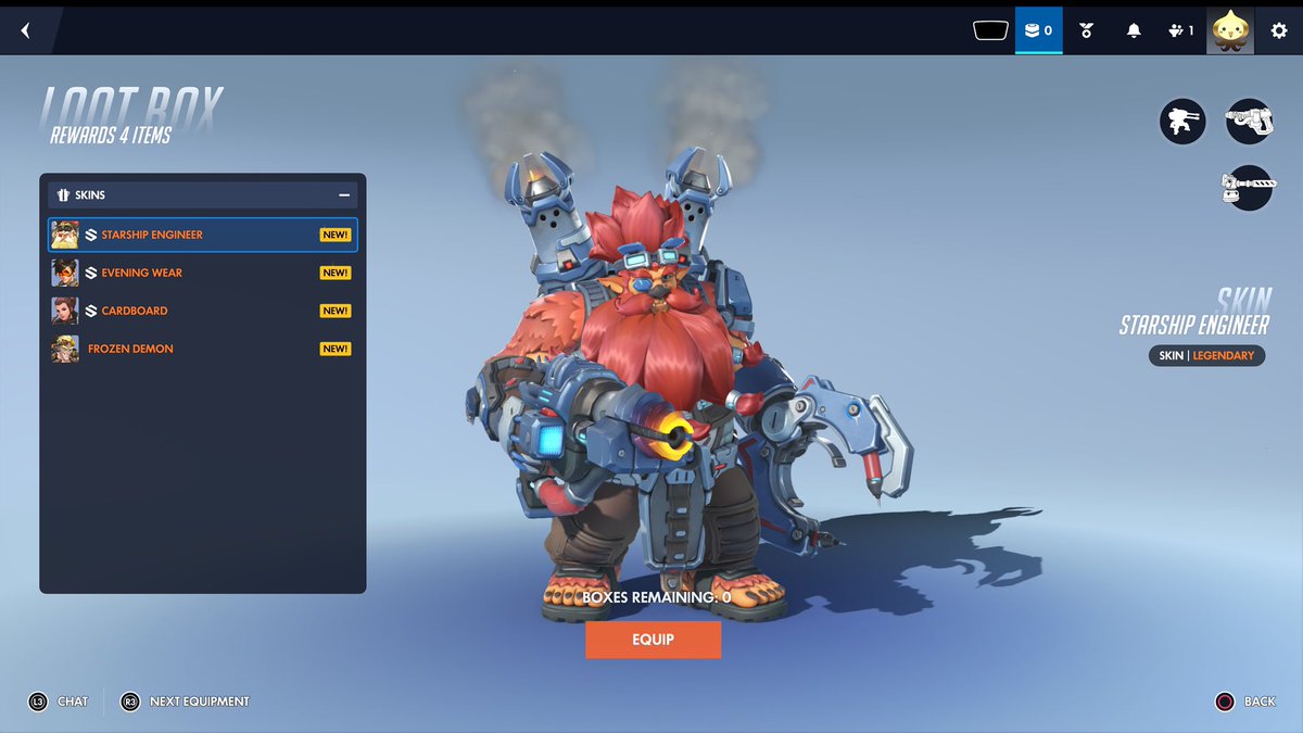 OtterNoises's tweet photo. @halalpapi Actual worst. I mean the Junkrat skin is OK but come on. There are so many better skins available. I got shafted. https://t.co/Dsl71db6It