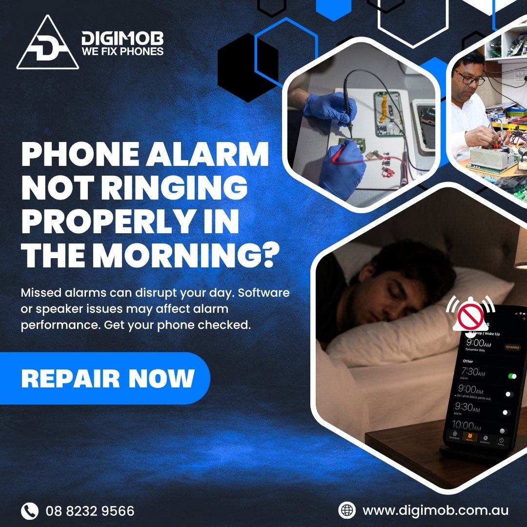 DigimobAU's tweet photo. Phone Alarm Not Ringing Properly in the Morning? ⏰📱

Visit Digimob for Smartphone Repairs

🌐 https://t.co/wU29fpsTuR
📞 (08) 8232 9566

#phonerepairshop #alarmissue #mobileproblems #smartphonesupport #DeviceCare #techservice https://t.co/1RYXXxHMqt