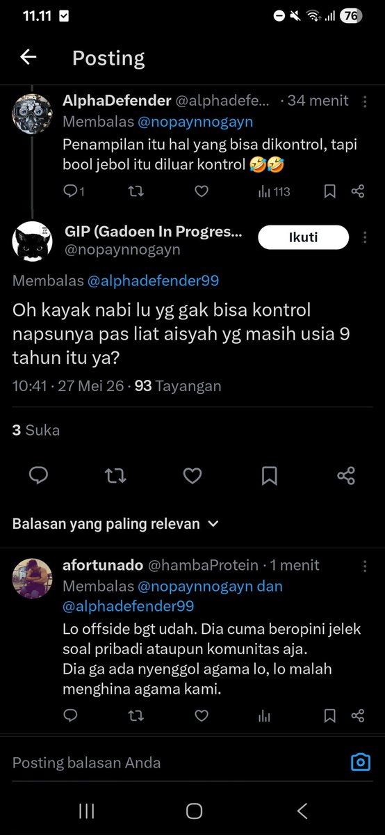 hambaProtein's tweet photo. Gw ga pernah mau nimbrung pertikaian orang tapi ini sudah kelewatan. Lo @nopaynnogayn udah masuk ranah penghinaan Agama. https://t.co/Zd9w3C2Mqm