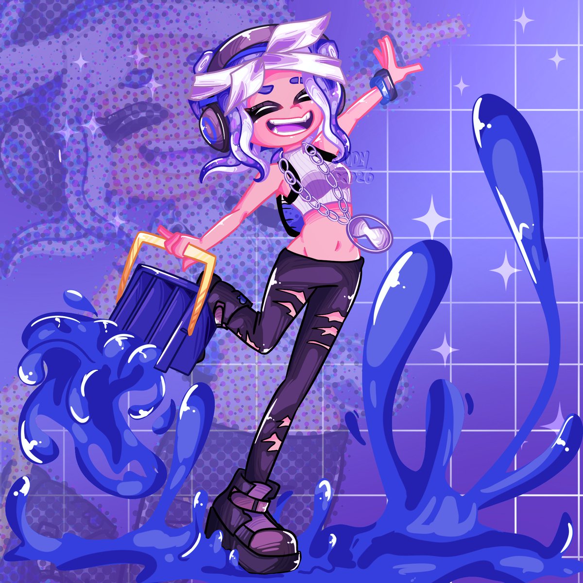 Judy_Draws's tweet photo. More splatoon art cuz I'm hyping myself up for the upcoming game! (And mentally trying to prepare myself to spend 500 bucks on a new console to play it..) anyways here's my sister's splatoon character! 

#splatoon #art #splatoonfanart #digitalart #nintendo #fanart https://t.co/LnHXd28QL2