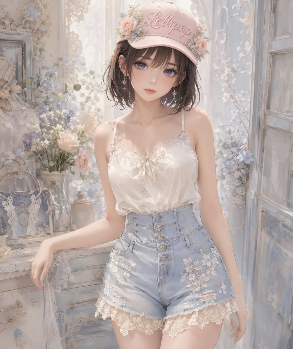 こんにちは☀ アリス服飾店様からプロンプトをお借りしました🙇 引用元