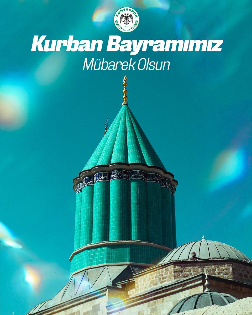 konyaspor's tweet photo. Tüm İslam aleminin #KurbanBayramı'nı tebrik eder; barış, kardeşlik ve mutluluk getirmesini temenni ederiz. 

İyi Bayramlar. 💚🤍 https://t.co/IBVpGf8d65