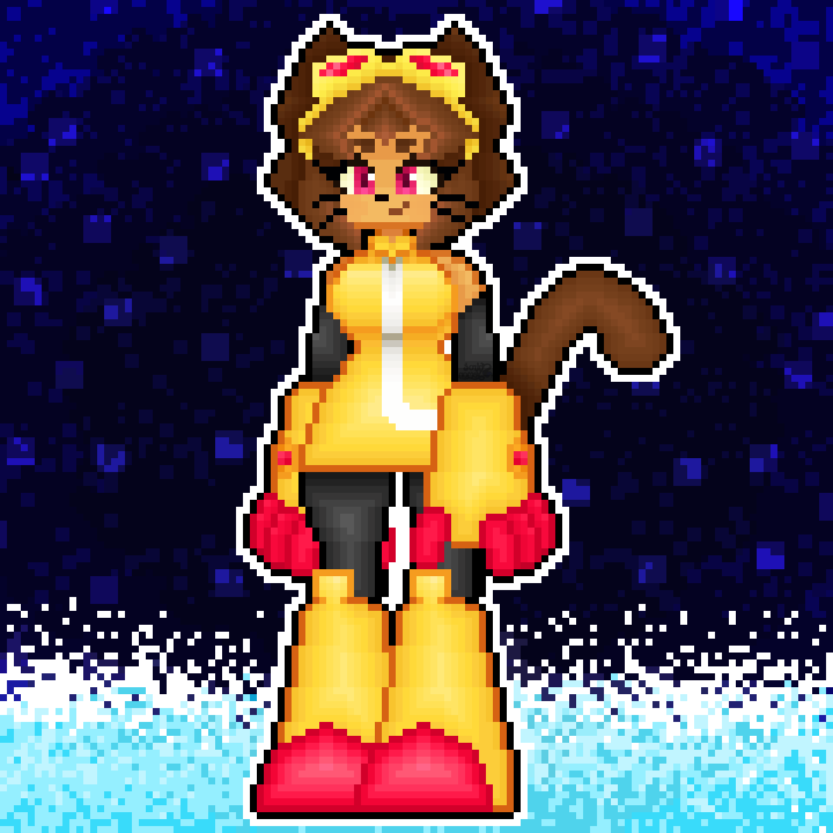 Shiro_Yemon's tweet photo. 👾𝓟𝓲𝔁𝓮𝓵 𝓚𝓲𝓽👾 

Aprovechando que vi el piloto de Gameoverse y que me encanta todo lo que tenga vibras de Megaman. 
Acá un pixelart de Kit Bodega.  🎮

#Gameoverse #KitBodega https://t.co/nnHTHydHZy