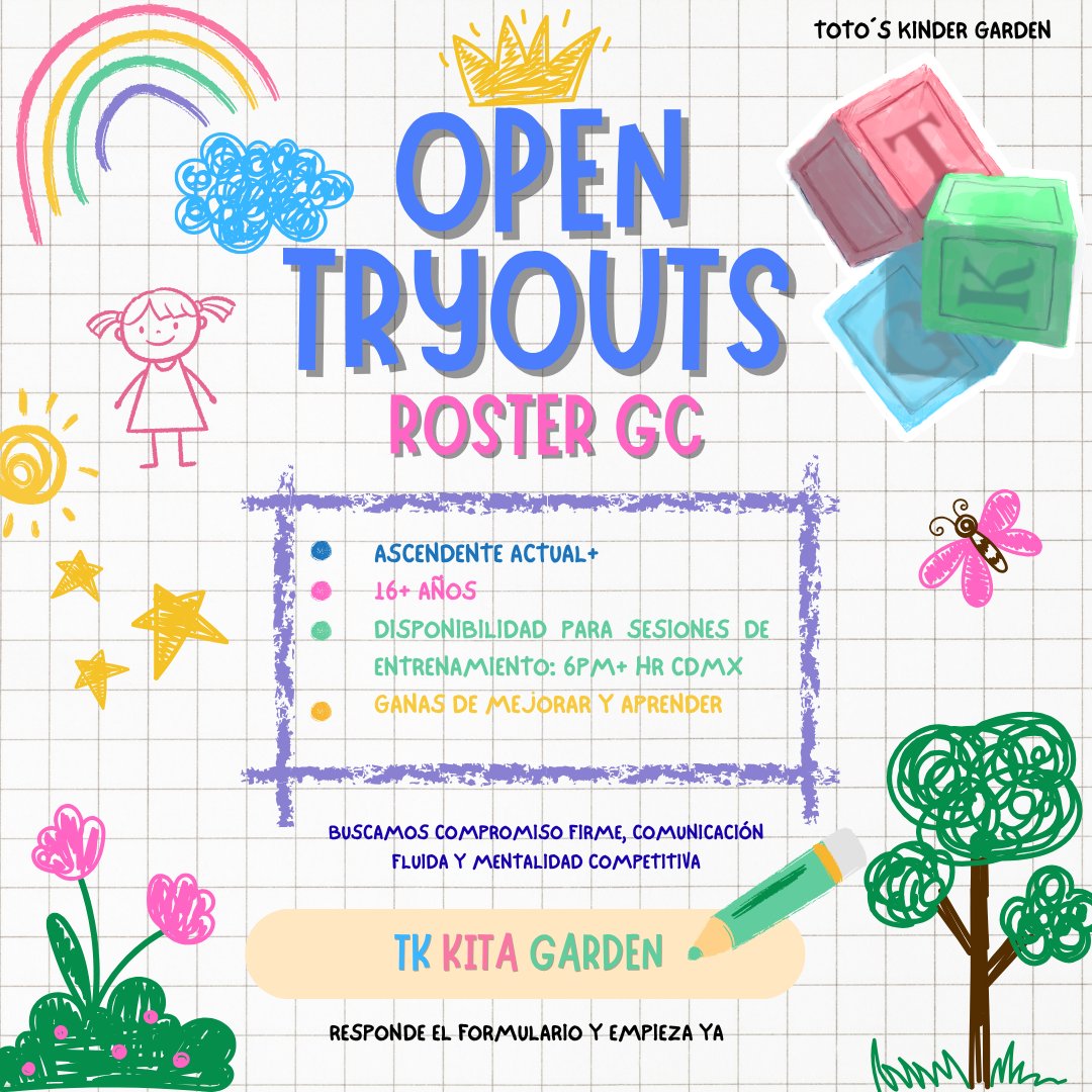 aranzazu_ibfi's tweet photo. Open Tryouts-Roster GC
FORMULARIO👇
https://t.co/odMv1o3Hkk https://t.co/Iduof5cbmm