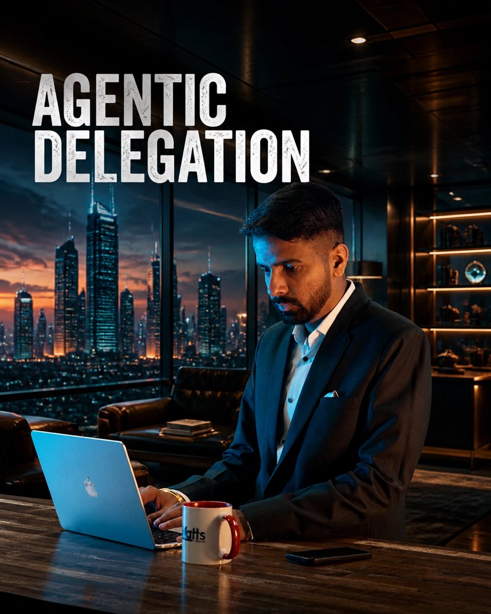 riteshwatts's tweet photo. Agentic delegation is the new CEO skill. 

It’s not about prompting; it’s about rules of engagement. 

If an agent fails, it’s usually a management failure, not a model one. 

Quality stays human. Accountability stays human. #AIAgents https://t.co/MZMxlN6wfo