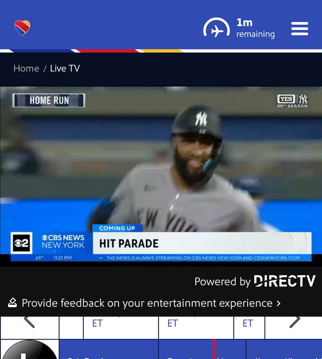 HaroldRKuntz3's tweet photo. Enjoyed on Flight: The Jared McCain experience. 

Not enjoyed on Flight: Watching @OlivingstonTV reporting on the Yankees 'Hit Parade' on the Royals. Otis .. still a legend 😀 https://t.co/Q25F1Arzb6