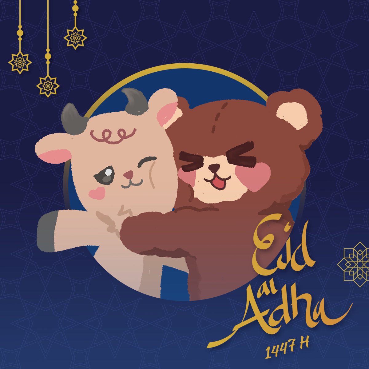 KumadaiRP's tweet photo. عيدكم مبارك، وتقبل طاعاتكم

Happy Eid al-Adha! May our hearts be light, and our plate be entirely overflowing today. 🕌🐄 To commemorate this day, you may claim 30💎 by retweeting this tweet before 28/05/2026 23.59 WIB. https://t.co/ZItH96qUDt
