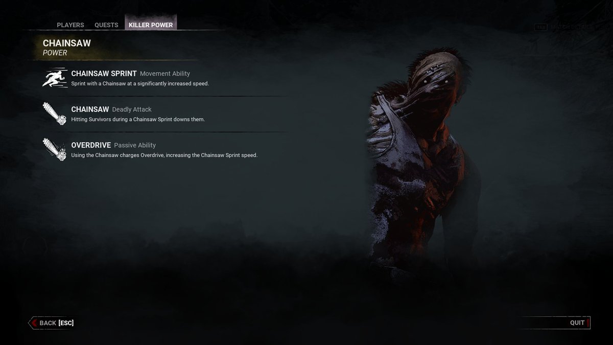 dvveet's tweet photo. Someone wanted a thread of all of the new Killer in-game Descriptions, so I'm here to provide...

The Trapper
The Wraith
The Hillbilly
The Nurse https://t.co/E3fKcNWZfB