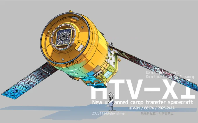新型宇宙ステーション補給機1号機(HTV-X1)が運用終了。大気圏へ。お疲れさまでした。